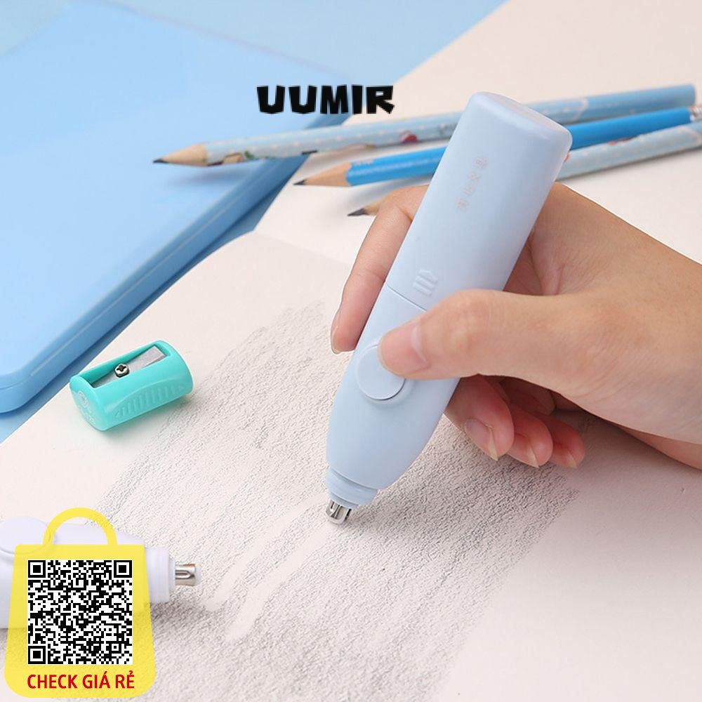 UUMIR Bút tẩy điện quạt tự động vẽ tranh viết phác thảo bộ dụng cụ học sinh đồ dùng