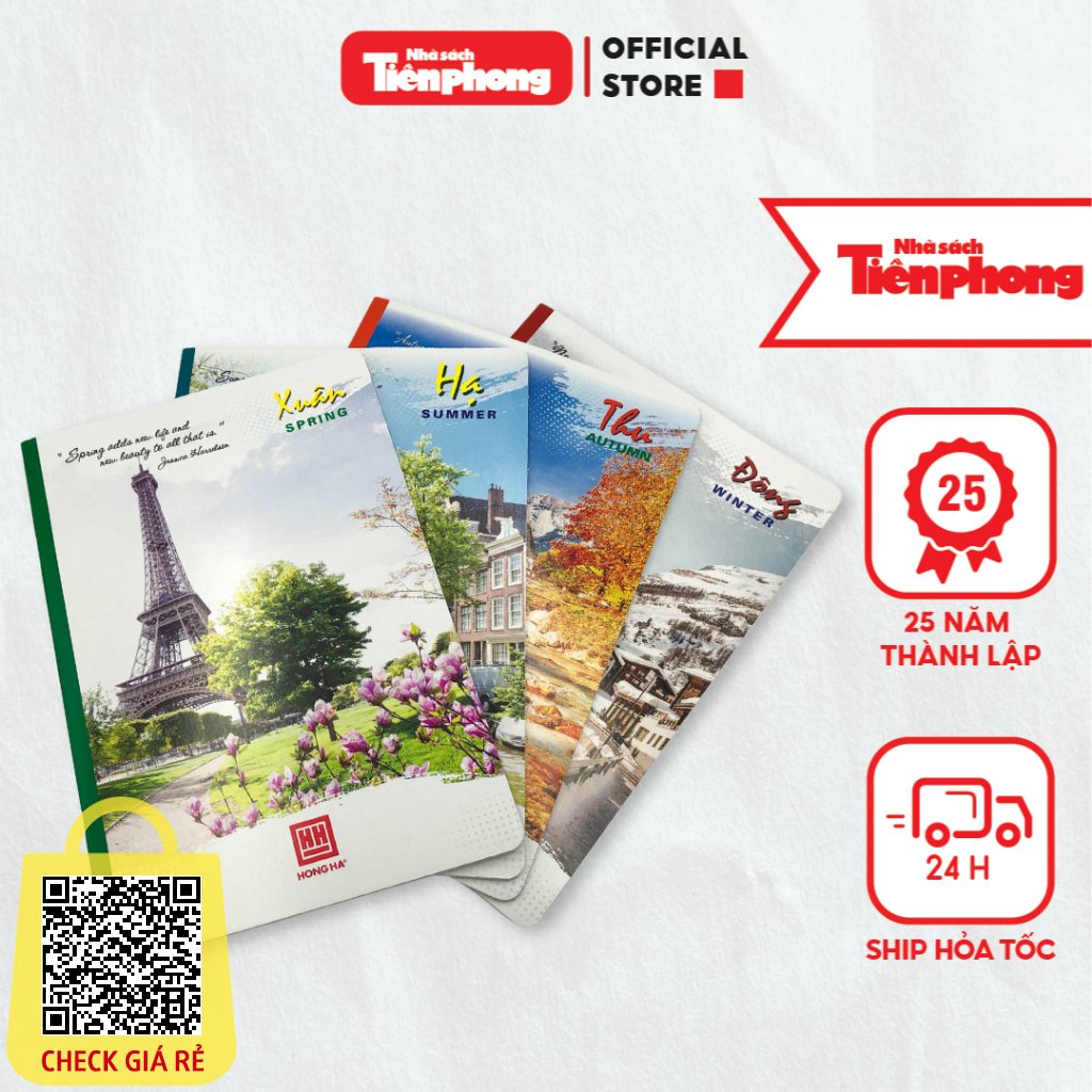 Vở viết kẻ ngang Hồng Hà chính hãng nhà sách Tiền Phong phân phối 72 trang cho học sinh sinh viên